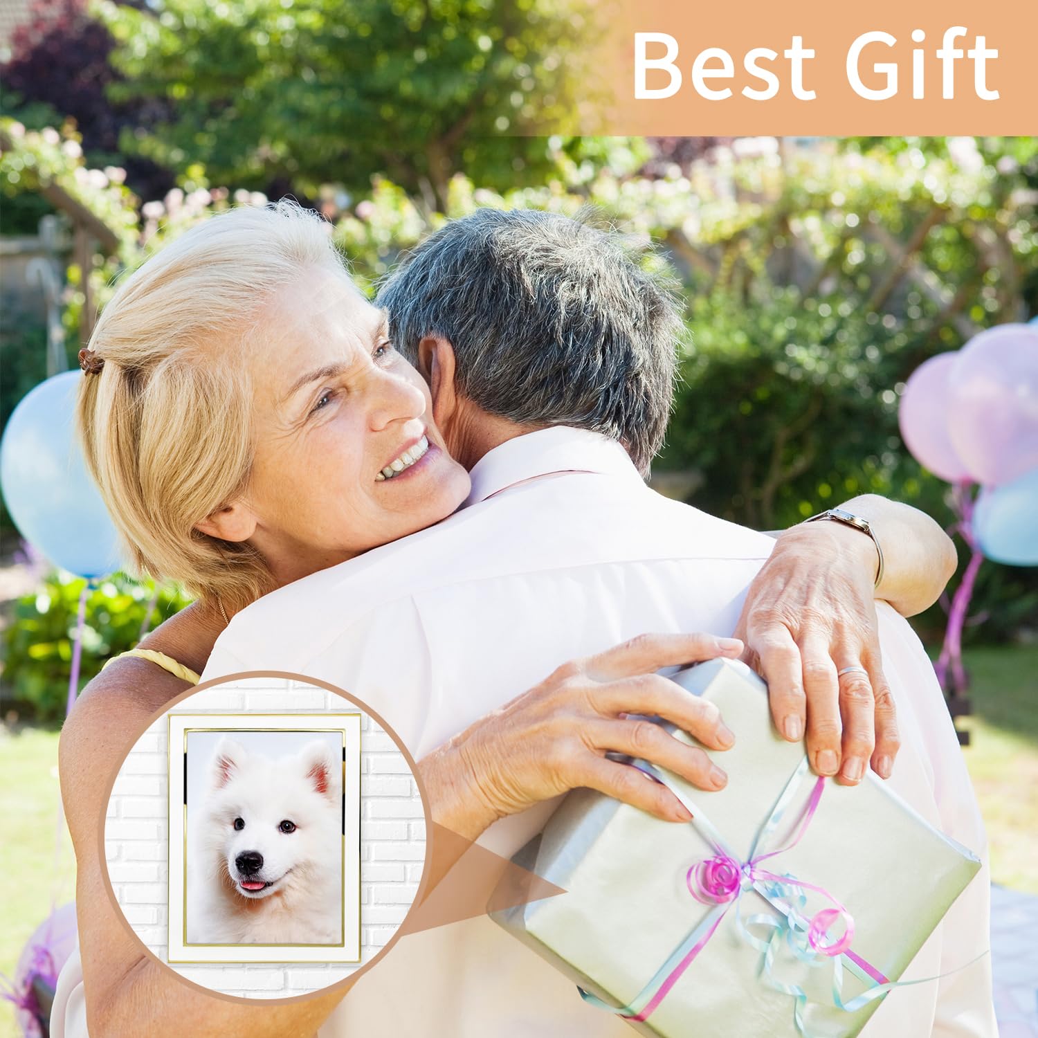 6x8 Picture Frames White Metal Photo Frames For Tabletop Display and Wall Decoration-Best Gifts For Family